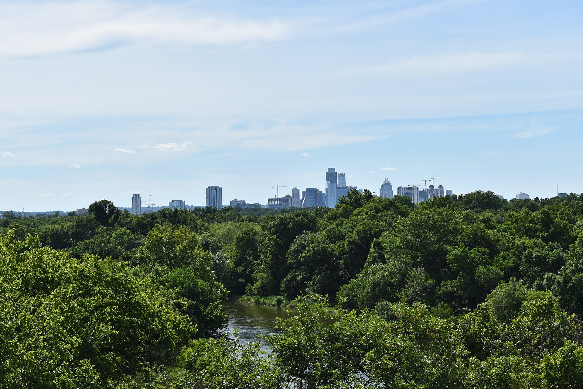 Austin Skyline from Montopolis Bridge — Austin, United States