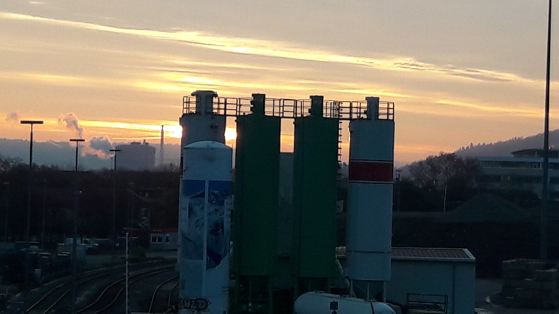 Stuttgart early morning industrial architecture 1 — industrial site in Stuttgart, Germany